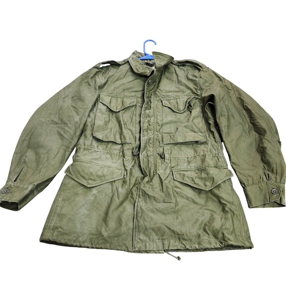 Vintage US Military M-65 Field Jacket Olive Drab Green Small Regular 12620